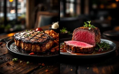 How do American and European steakhouses in Amsterdam differ?