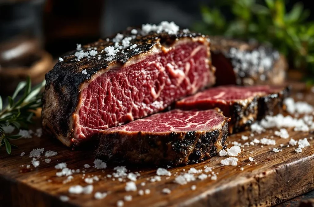 Why is dry-aged beef often considered a luxury?