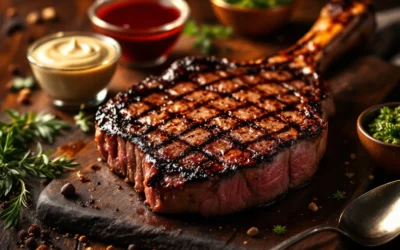 What sauces enhance the flavor of premium beef?