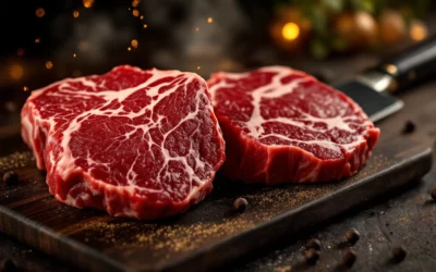 What factors determine the price of premium beef?