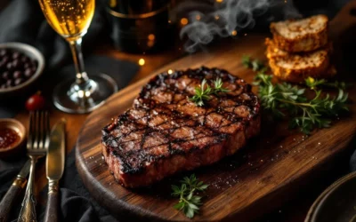 Which champagnes pair well with premium steak?